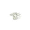 Radiant Cut Diamond Wrap Around Reverse Halo Design- Choice of.50ct /.80ct / 1.00ct or 1.20ct Centre Diamond - Hidden