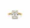 Radiant Cut Lab Diamond - 1/4 Diamond Shank with Reverse Halo - Available in 1.00ct - 7.00ct - Lab Engagement Ring