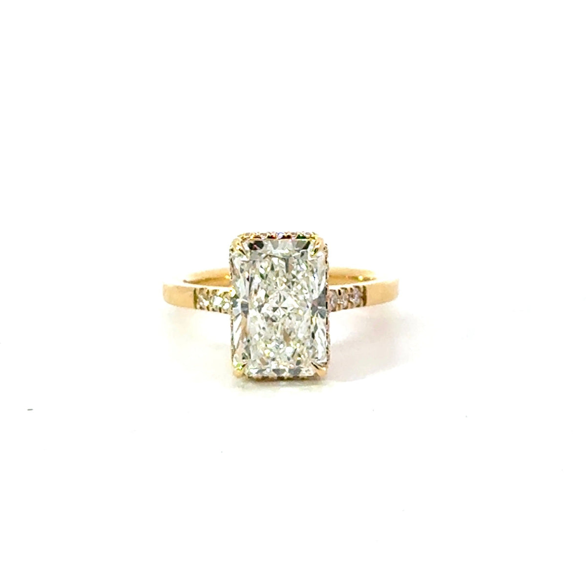 Radiant Cut Lab Diamond - Reverse Halo - Available in 1.00ct - 7.00ct - Lab Engagement Ring