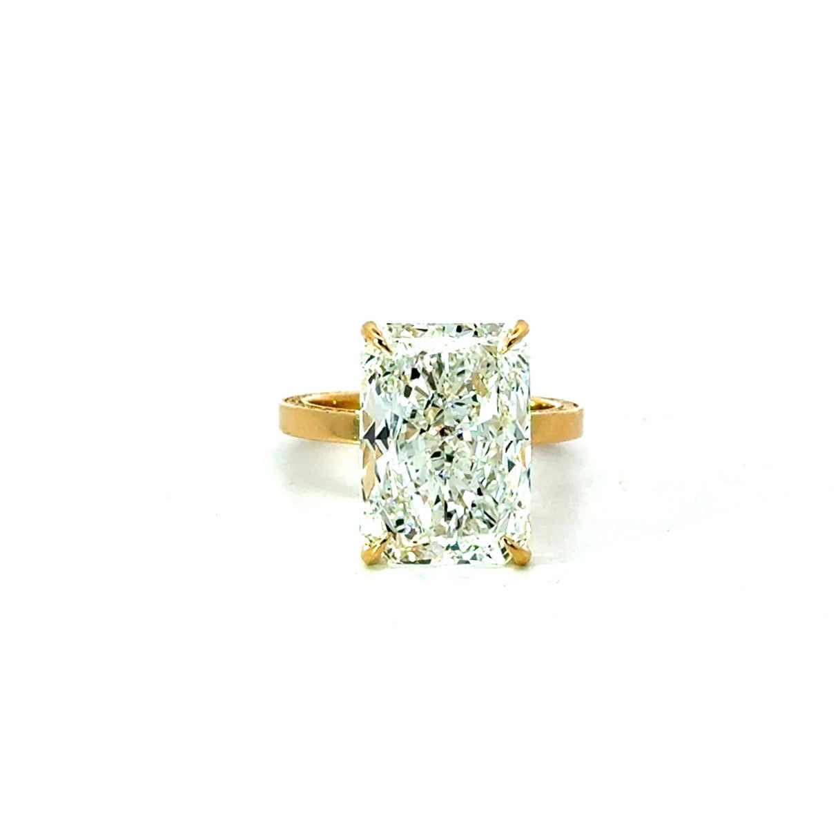 Radiant Cut Lab Diamond - 2MM Cigar Band - Available in 1.00ct - 10.00ct - Lab Engagement Ring