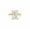 Radiant Cut Lab Diamond - 2MM Cigar Band - Available in 1.00ct - 10.00ct - Lab Engagement Ring