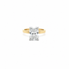 Radiant lab diamond engagement ring, 2mm cigar band – view 1 of 3