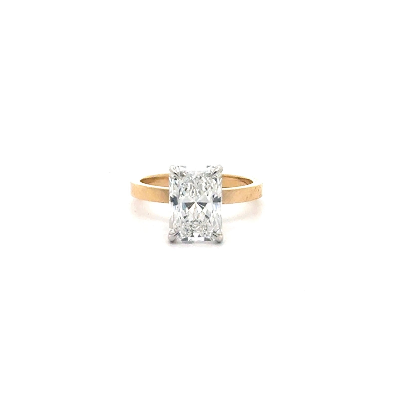 Radiant Cut Lab Diamond - 2MM Cigar Band - Available in 1.00ct -7.00ct - Lab Engagement Ring