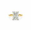 Radiant Cut Lab Diamond - Classic 1.50mm Tube Solitaire & Diamond Prong Design - Available in 1.00ct - 7.00ct - Hidden