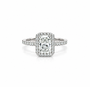 Radiant Cut Lab Diamond - Classic Halo Design- Available in 1.00ct - 7.00ct - Hidden Halo Reverse Halo Lab Diamonds