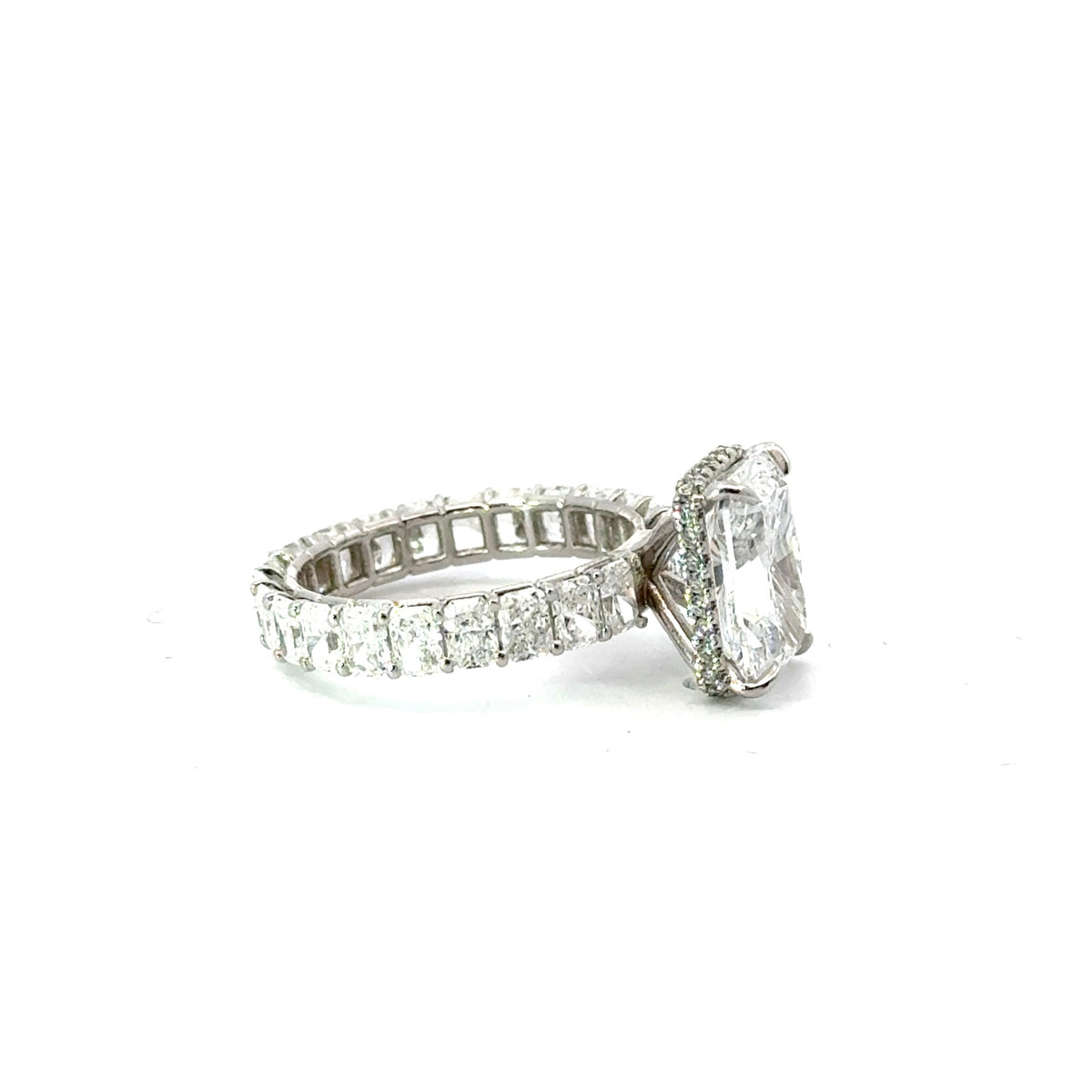 Radiant Cut Lab Diamond - Radiant Eternity Band- Available in 1.00ct - 7.00ct - Hidden Halo Reverse Halo Lab Diamonds