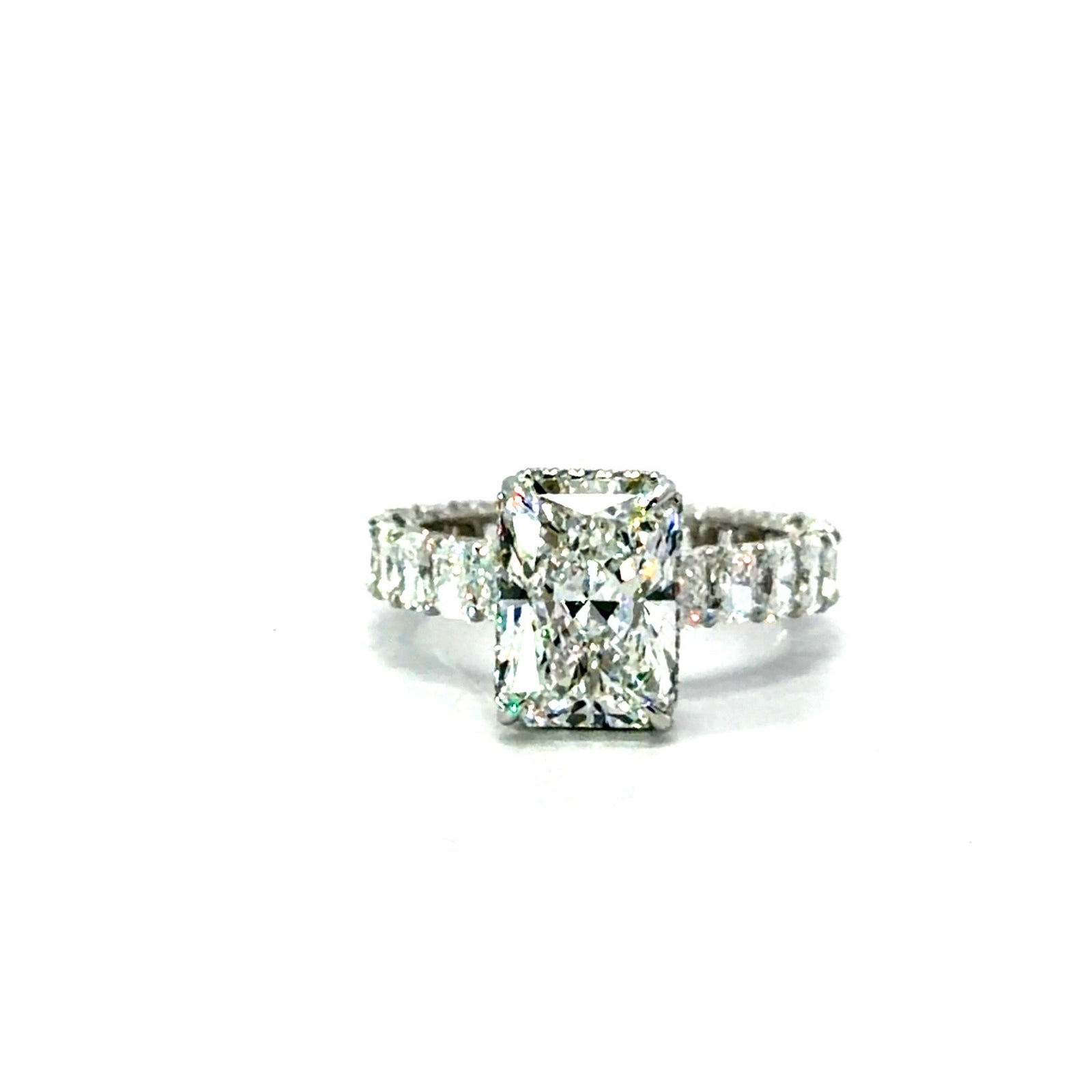 Radiant Cut Lab Diamond - Radiant Eternity Band- Available in 1.00ct - 7.00ct - Hidden Halo Reverse Halo Lab Diamonds