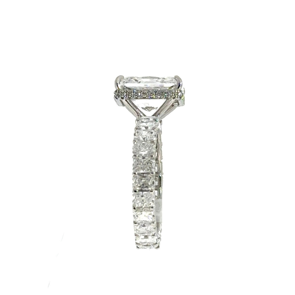 Radiant Cut Lab Diamond - Radiant Eternity Band- Available in 1.00ct - 7.00ct - Hidden Halo Reverse Halo Lab Diamonds