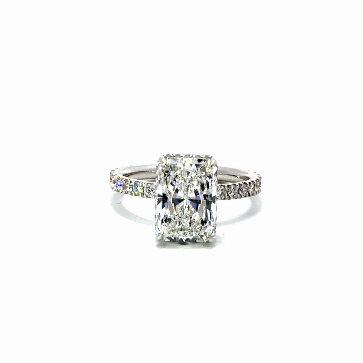 Radiant Cut Lab Diamond - Reverse Halo- Available in 1.00ct - 7.00ct - Lab Engagement Ring