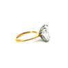 Radiant lab diamond engagement ring, knife edge design – view 2 of 3