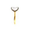 Radiant lab diamond engagement ring, knife edge design – view 3 of 3