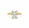 Radiant lab diamond engagement ring, knife edge split shank – view 1 of 3