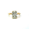 Radiant Cut Lab Diamond - Marquise with Reverse Halo- Available in 1.00ct - 7.00ct - Lab Engagement Ring