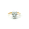 Radiant Cut Lab Diamond - Rotated Claws- Available in 1.00ct - 7.00ct - Lab Engagement Ring