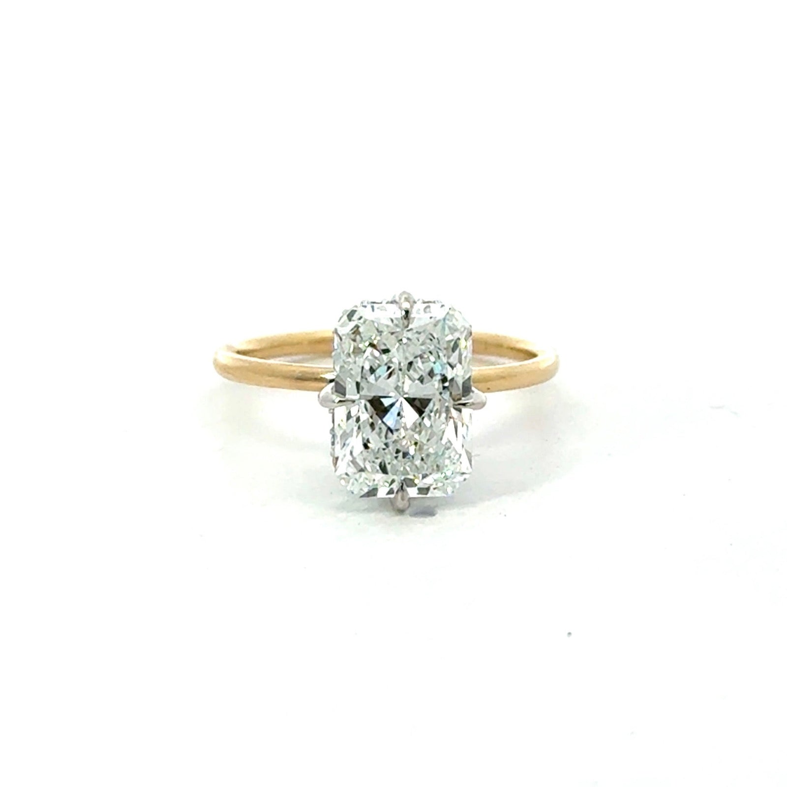 Radiant Cut Lab Diamond - Rotated Claws- Available in 1.00ct - 7.00ct - Lab Engagement Ring