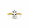 Radiant lab diamond engagement ring, rotated claws – view 1 of 3