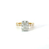 Radiant Cut Lab Diamond- Rotated Radiant Shank - Available in 1.00ct - 7.00ct - Lab Engagement Ring