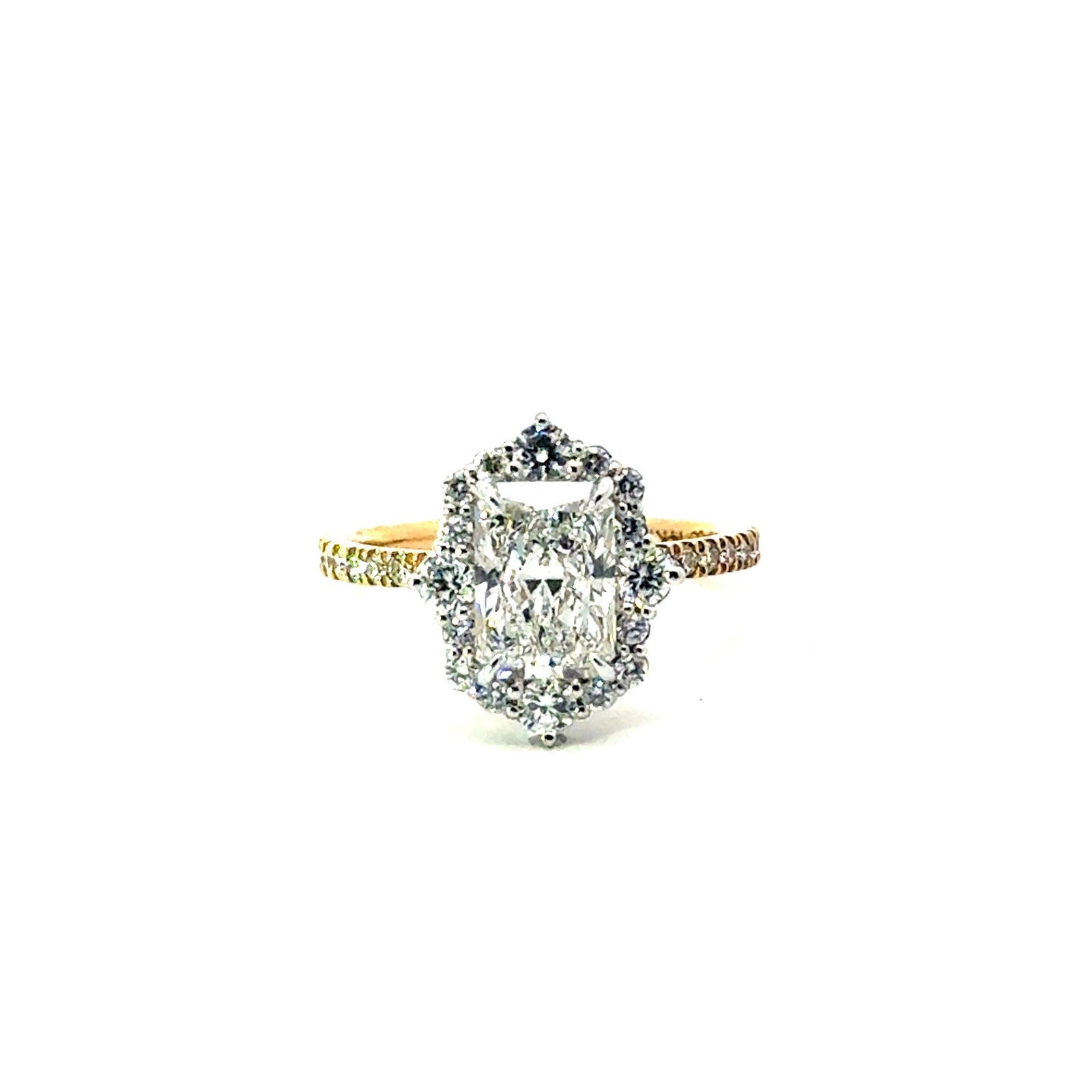 Radiant Cut Lab Diamond - Vintage Halo Design- Available in 1.00ct - 7.00ct - Halo Lab Diamonds
