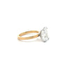 Radiant natural diamond engagement ring, 2mm cigar band – view 2 of 3