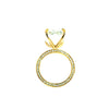 Radiant natural diamond engagement ring, 2mm cigar band – view 3 of 3