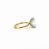 Radiant natural diamond engagement ring, classic 1.50mm tube solitaire & diamond prong design – view 2 of 3
