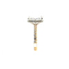 Radiant natural diamond engagement ring, italian pave with reverse halo – view 3 of 5