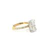 Radiant natural diamond engagement ring, italian pave with reverse halo – view 5 of 5