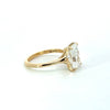 Radiant natural diamond engagement ring, knife edge split shank – view 2 of 3