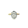 Radiant natural diamond engagement ring, vintage halo design – view 1 of 4