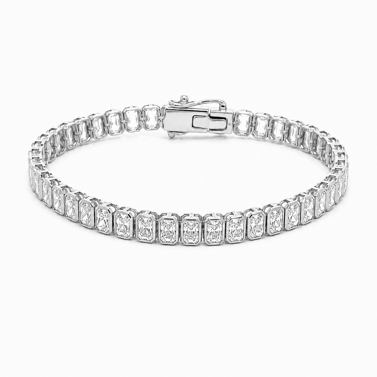 Radiant Cut Tennis Bracelet | 7.37CT TW | Lab Diamonds | 7’’ Length - Lab Diamond Tennis Bracelets