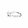 Rotated marquise natural diamond engagement ring, 2mm knife-edge floating design – view 4 of 5