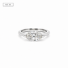 Rotated Oval Cut Lab Diamond | 2MM Knife-Edge Floating Design | 1.00ct to 7.00ct - Engagement Ring