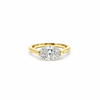 Rotated Oval Cut Lab Diamond | 2MM Knife-Edge Floating Design | 1.00ct to 7.00ct - Engagement Ring