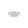 Rotated Oval Cut Lab Diamond | 2MM Knife-Edge Floating Design | 1.00ct to 7.00ct - Engagement Ring