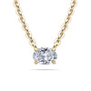 Rotated Oval Cut Pendant - Available in.25- 2.00ct - Lab / Natural Necklace