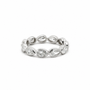 Rotated pear shape ladies diamond wedding band in gold – view 2 of 2