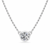 Round Bezel Set Diamond Pendant – view 1 of 2