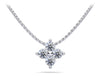 Round Brilliant 4 Diamond Pendant - Choice of Lab or Natuaral Diamonds -.24ct to 1.52ct Total Weight - Lab Natural