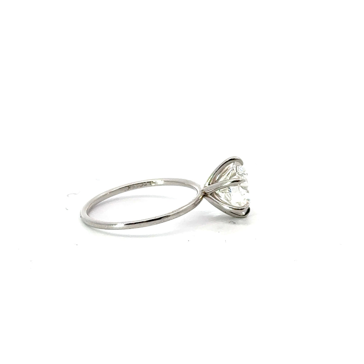 Round Cut Diamond- 6-Prong - 1.50MM Tube Design-Choice of.50ct /.80ct / 1.00ct or 1.20ct Centre Diamond - Hidden Halo