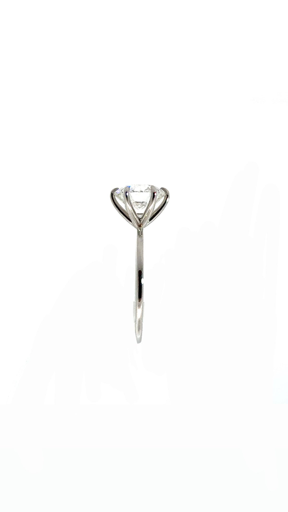 Round Cut Diamond- 6-Prong - 1.50MM Tube Design-Choice of.50ct /.80ct / 1.00ct or 1.20ct Centre Diamond - Hidden Halo