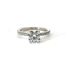 Round Cut Diamond Italian Pave Design with Diamond on Prongs- Choice of.50ct /.80ct / 1.00ct or 1.20ct - Hidden Halo