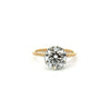 Round Cut Diamond- Shared Bead Reverse Halo Design-Choice of.50ct /.80ct / 1.00ct or 1.20ct Centre Diamond - Hidden