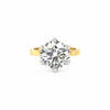 Round Cut Lab Diamond - 2MM Cigar Band with Diamond Encrusted Prongs - Available in 1.00ct - 7.00ct - Lab Engagement