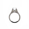 Round Cut Lab Diamond-3-sided pave with criss-cross floating prongs- Available in 1.00ct - 7.00ct - Hidden Halo Reverse
