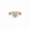 Round Cut Lab Diamond - Cluster Design with Reverse Halo - Available in 1.00ct - 7.00ct - Hidden Halo Reverse Halo Lab