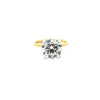 Round Cut Lab Diamond - Diamond Encrusted Prongs & 1.50MM Tube Shank- Available in 1.00ct - 7.00ct - Lab Engagement Ring