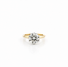 Round Cut Lab Diamond Engagement Ring | 1.80MM Tube Shank | Cathedral | Reverse Halo - Lab Engagement Ring