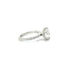 Round Cut Lab Diamond- Illusion Shank and Reverse Halo- Available in 1.00ct - 7.00ct - Lab Engagement Ring