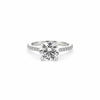 Round Cut Lab Diamond- Italian Pave Cathedral Design- Available in 1.00ct - 7.00ct - Hidden Halo Reverse Halo Lab