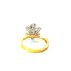 Round natural diamond engagement ring, 2mm cigar band with diamond encrusted prongs – view 4 of 4